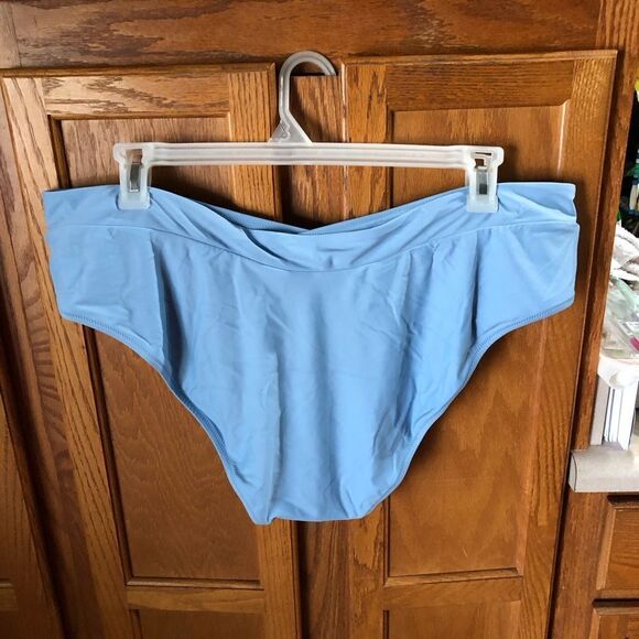 NWT J Crew Cross Front Cheeky Bikini Bottom Sky Blue Size 3X - Picture 8 of 10